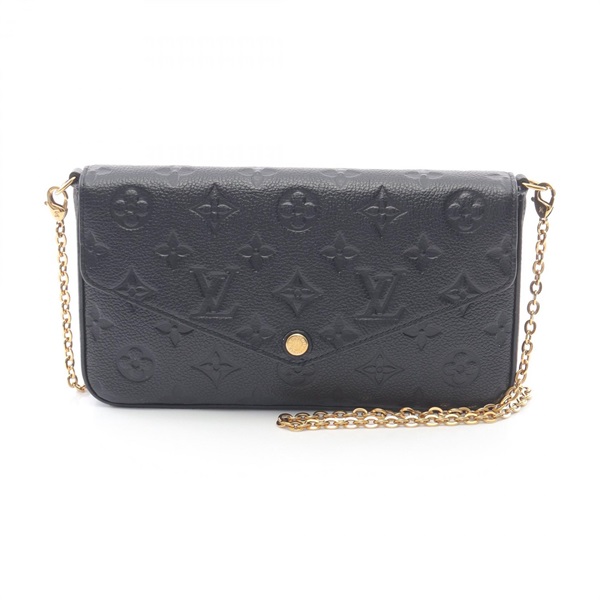 LOUIS VUITTON Pochette Felice Shoulder Bag M64064 Monogram empreinte Black Used