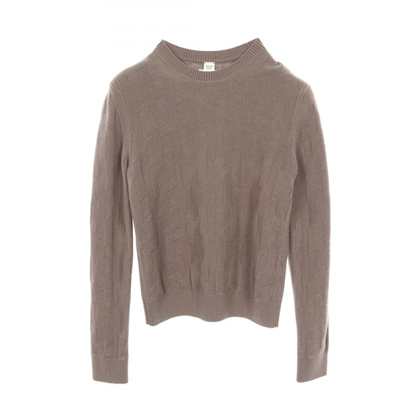 HERMES H motif knitwear tops wool Brown Women #34