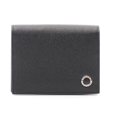 BVLGARI BVLGARI MAN BUSINESS card holder case 294737 leather Black Used mens