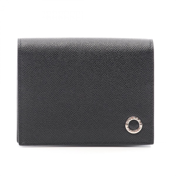 BVLGARI BVLGARI MAN BUSINESS card holder case 294737 leather Black Used mens