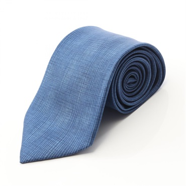 HERMES Tie silk Blue Used mens