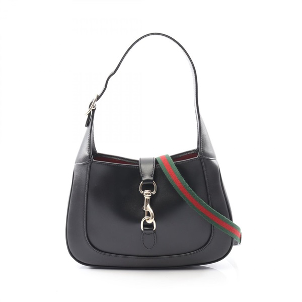 GUCCI Jackie Medium crossbody Shoulder Bag 782849 leather Black Used Women
