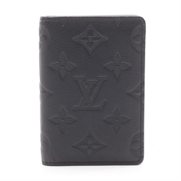 LOUIS VUITTON Organizer De Poch Card Case M62899 Monogram Shadow leather BK Used