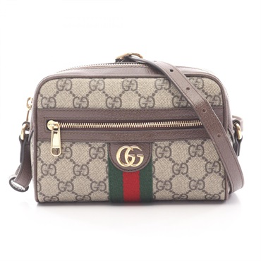 GUCCI Ophidia GG Supreme Mini Shoulder crossbody Bag 816359 canvas leather Beige