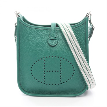 HERMES Evelyne Amazon TPM Shoulder crossbody Bag Taurillon Clemence Vert vertigo