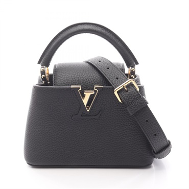 LOUIS VUITTON Capucine MINI 2Way Crossbody Shoulder Handbag M24729 leather Black