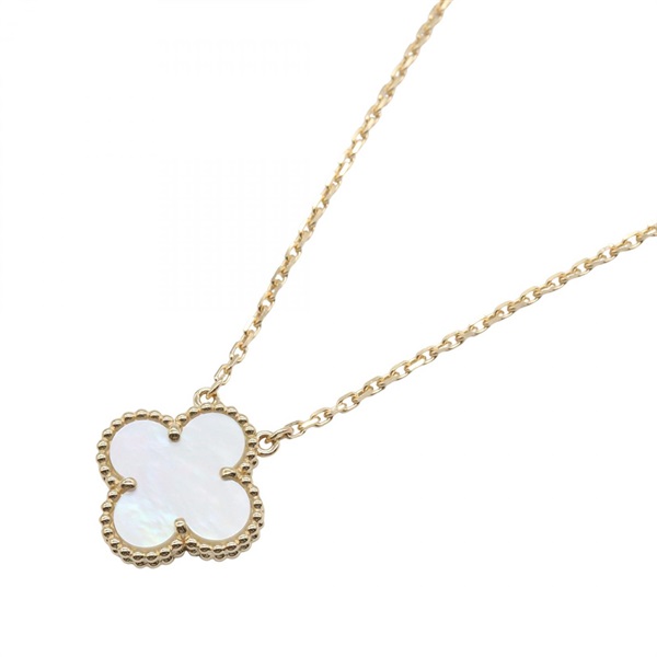 Van Cleef & Arpels Vintage Alhambra Necklace 18KYG Gold Mother of pearl used