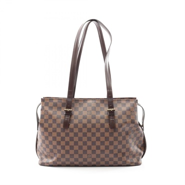 LOUIS VUITTON Chelsea shoulder Tote Bag N51119 Damier Ebene canvas Used Women LV