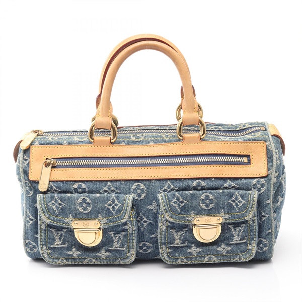 LOUIS VUITTON Neo speedy Handbag M95019 Monogram denim leather Blue Used Women