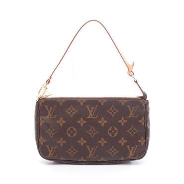 LOUIS VUITTON Pochette Accessoires Handbag M51980 Monogram canvas Brown Used LV