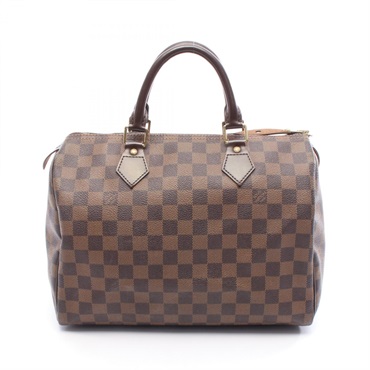 LOUIS VUITTON Speedy 30 Handbag N41531 Damier canvas Brown Ebene Used Women LV