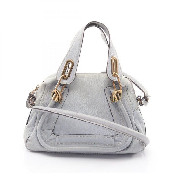 Chloe Paraty Small crossbody shoulder Handbag leather Blue Used Women