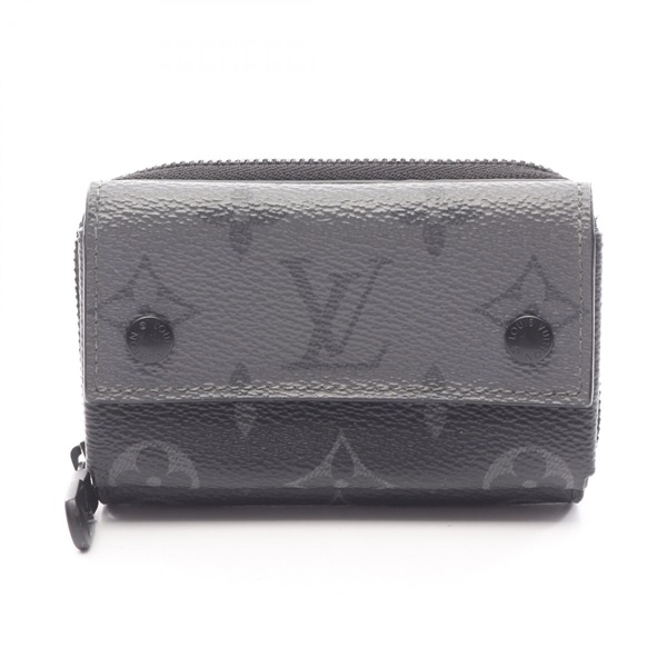 LOUIS VUITTON Zippy Organizer Coin purse M82771 Monogram Eclipse Black Gray Used