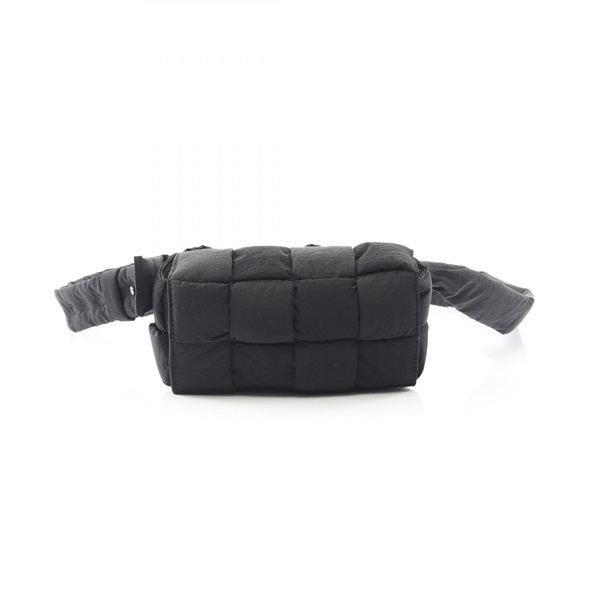 BOTTEGA VENETA PADDED CASSETTE Waist bag 679763 VBO80 Nylon Black Used unisex