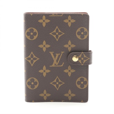 LOUIS VUITTON Agenda PM Monogram Notebook cover R20005 Brown Used Women LV