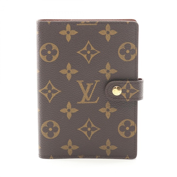 LOUIS VUITTON Agenda PM Monogram Notebook cover R20005 Brown Used Women LV