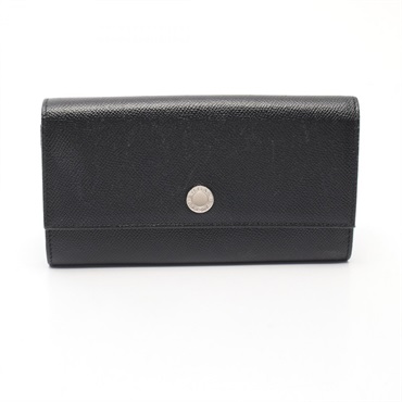 BVLGARI Bulgari Bulgari Bifold long wallet purse leather Black Used unisex