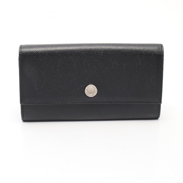 BVLGARI Bulgari Bulgari Bifold long wallet purse leather Black Used unisex