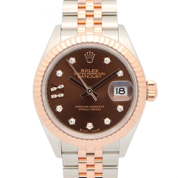 ROLEX Datejust Random Wrist Watch 279171G Automatic 18KPG SS diamond Used gold