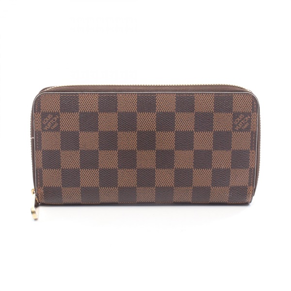 LOUIS VUITTON Zippy Around long wallet purse N60015 Damier Ebene canvas Used LV