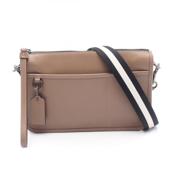 COACH Heritage Convertible Crossbody Shoulder Bag C1592 leather Beige Used mens