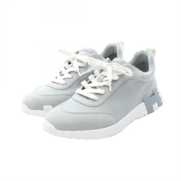 HERMES Bouncing Sneakers Shoes leather Suede Blue Used mens size 41