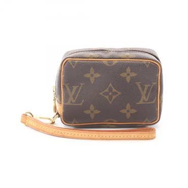 LOUIS VUITTON Trousse Wapiti Pouch M58030 Monogram leather Brown Used Women