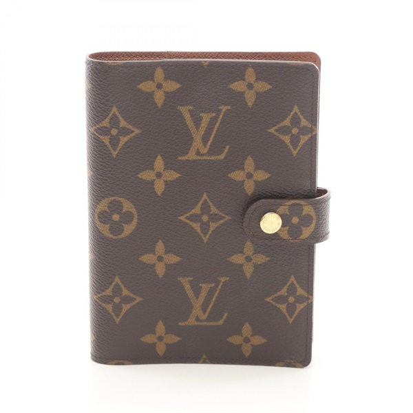 LOUIS VUITTON Agenda PM Notebook cover R20005 Monogram canvas Brown Used