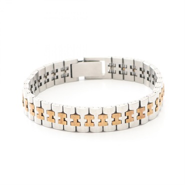 HERMES Clipper Bracelet Bangle Stainless Steel Used mens