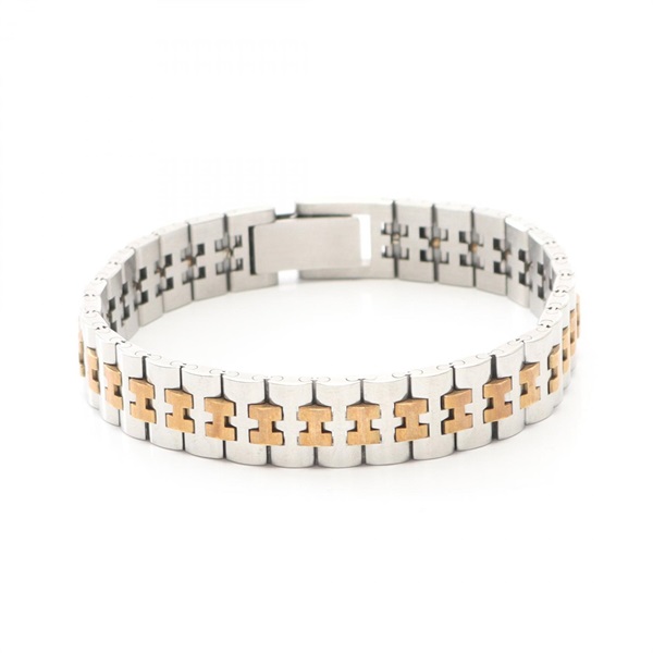 HERMES Clipper Bracelet Bangle Stainless Steel Used mens