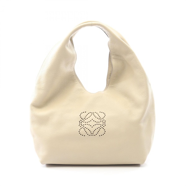 LOEWE Small Dunas Shoulder Bag leather Beige Used Women