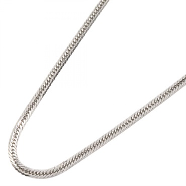 JEWELRY Double 6 Side Flat link Chain Necklace Pt850 Platinum Used 50cm