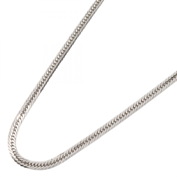 JEWELRY Double 6 Side Flat link Chain Necklace Pt850 Platinum Used 50cm