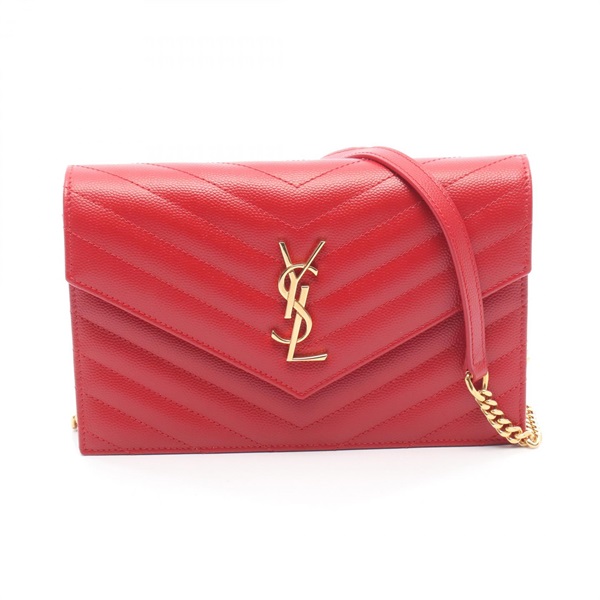 SAINT LAURENT PARIS Cassandra Envelope chain crossbody Shoulder Bag 857605 red