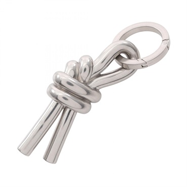 BOTTEGA VENETA Argento Knot key ring metal Used unisex BV
