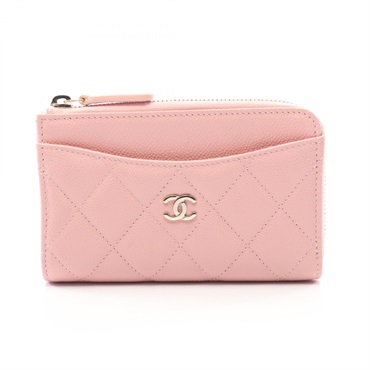 CHANEL Matelasse coin purse AP3179 Calfskin Pink GHW Used Women