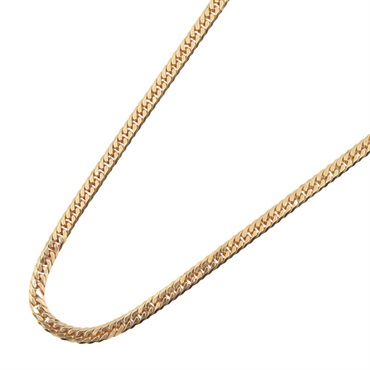 JEWELRY Double 6 side Flat link Chain Necklace 18KYG Yellow Gold Used Unisex