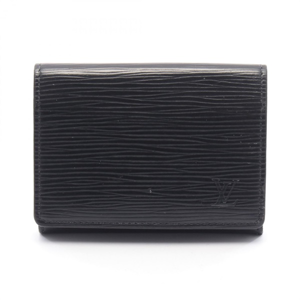 LOUIS VUITTON Emvelop Cult de Visit Card Case M60652 Epi leather Black Used mens