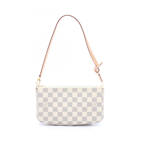 LOUIS VUITTON Pochette Accessoires Handbag N41207 Damier Azur canvas White Used