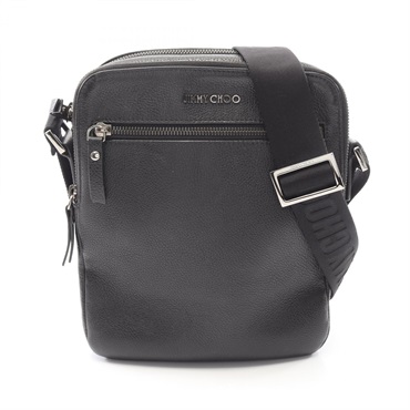 JIMMY CHOO BLAINE Shoulder crossbody Bag leather Black Used mens