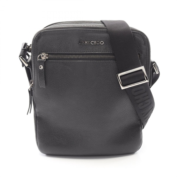 JIMMY CHOO BLAINE Shoulder crossbody Bag leather Black Used mens