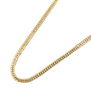 JEWELRY Double 6 Side Flat link Chain Necklace 18KYG Yellow Gold Used Unisex