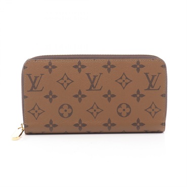 LOUIS VUITTON Zippy wallet Around long purse M82444 Monogram Reverse brown used