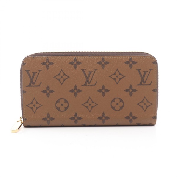 LOUIS VUITTON Zippy wallet Around long purse M82444 Monogram Reverse brown used
