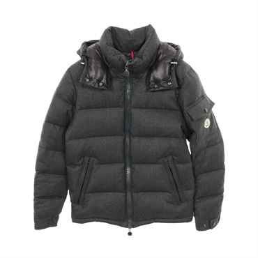 MONCLER MONTGENEVRE Down jacket Coat 4033805 wool Gray Used mens #0