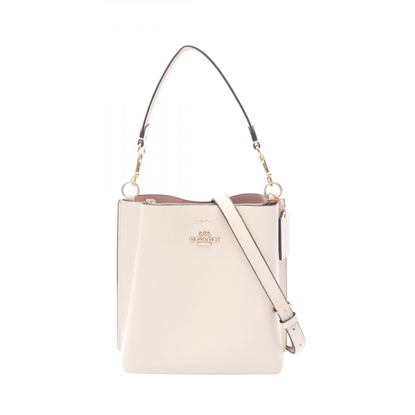 COACH Molly Bucket Crossbody ShoulderTote Handbag CA177 leather Beige Used Women