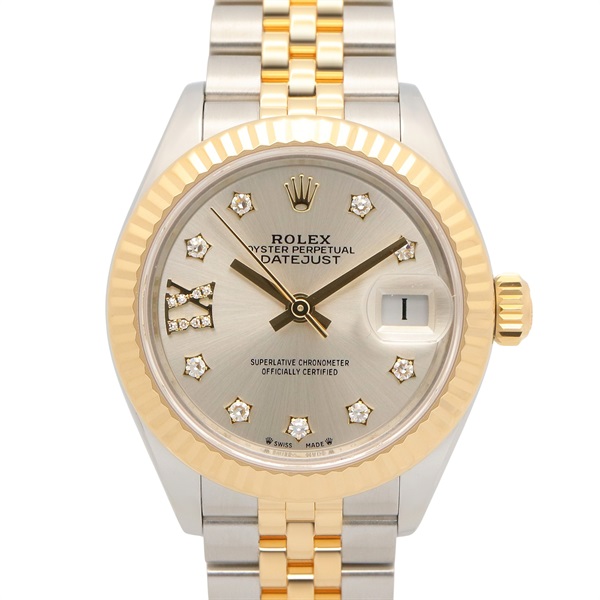 ROLEX Datejust 28 9P/IX Diamond Wrist Watch 279173G Auto winding K18YG SS Used