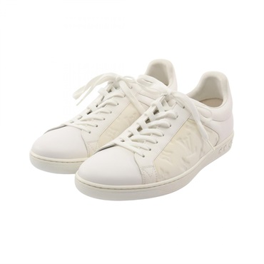 LOUIS VUITTON Luxembourg line Sneakers Shoes #6 1/2 MS1200 leather White Used