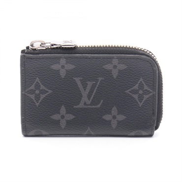 LOUIS VUITTON Porte-monnaie Jour coin purse M63536 Monogram eclipse Black Used