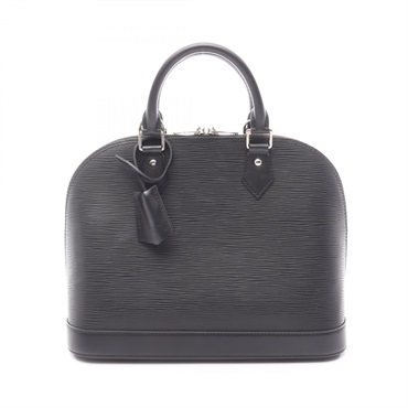 LOUIS VUITTON Alma PM zip Handbag M40302 Epi leather Noir Used Women